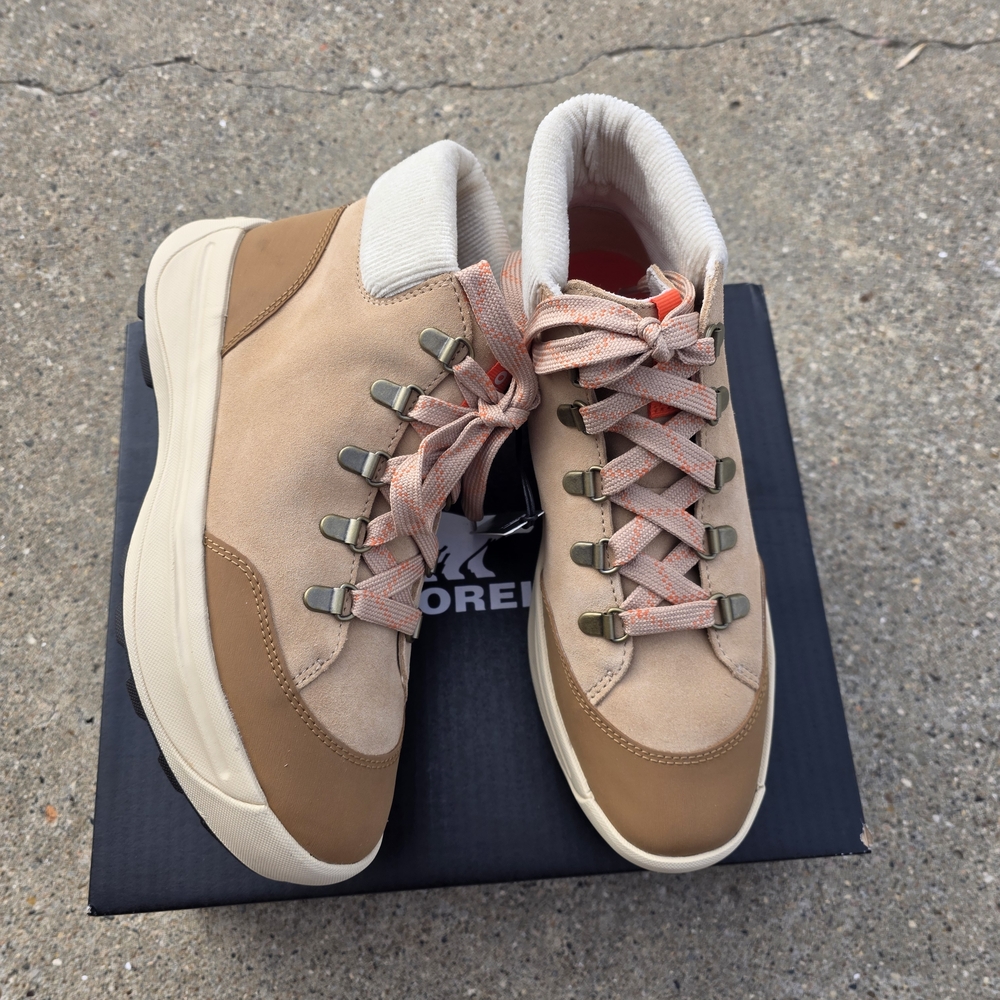 Sorel Tan and Cream High-Top Sneakers Boot Women Size 8